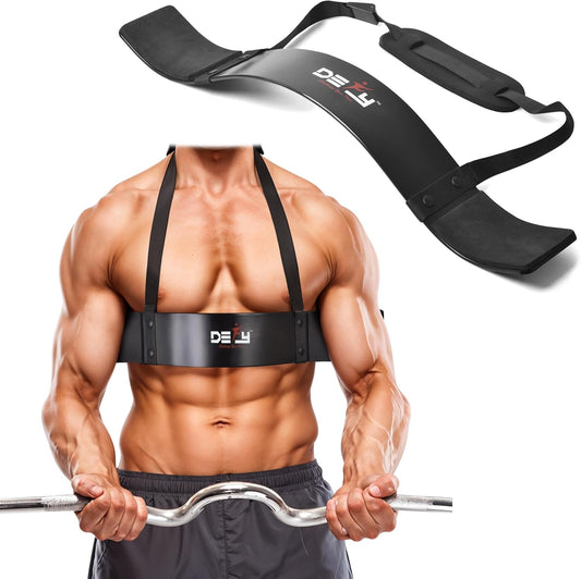 DEFY Arm Blaster for Biceps and Triceps Adjustable Curl Support with Durable 7Mm Aluminum Plate and Neck Pad for Strength Training Bodybuilding Isolator Curl Machine