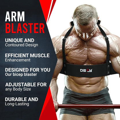 DEFY Arm Blaster for Biceps and Triceps Adjustable Curl Support with Durable 7Mm Aluminum Plate and Neck Pad for Strength Training Bodybuilding Isolator Curl Machine