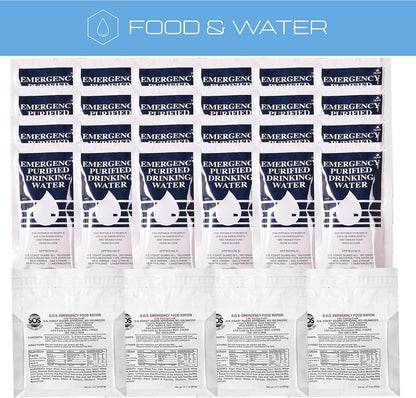 First Aid Kit Hurricane Disaster or Earthquake Emergency Survival Bug Out Bag Supplies for Families - 72 Hours of Disaster Preparedness Supplies